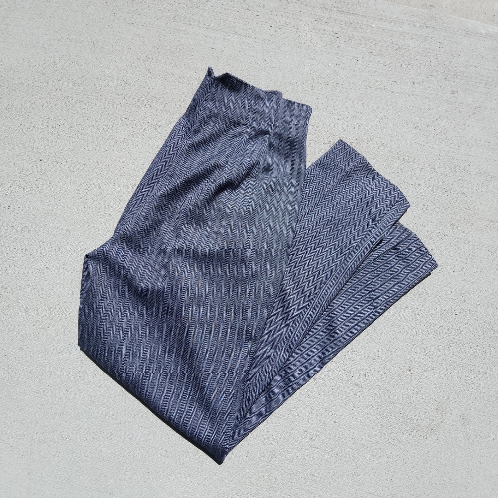 Zara High-Rise Charcoal Grey Paper Bag Tapered Trousers Womens Pants Size Small